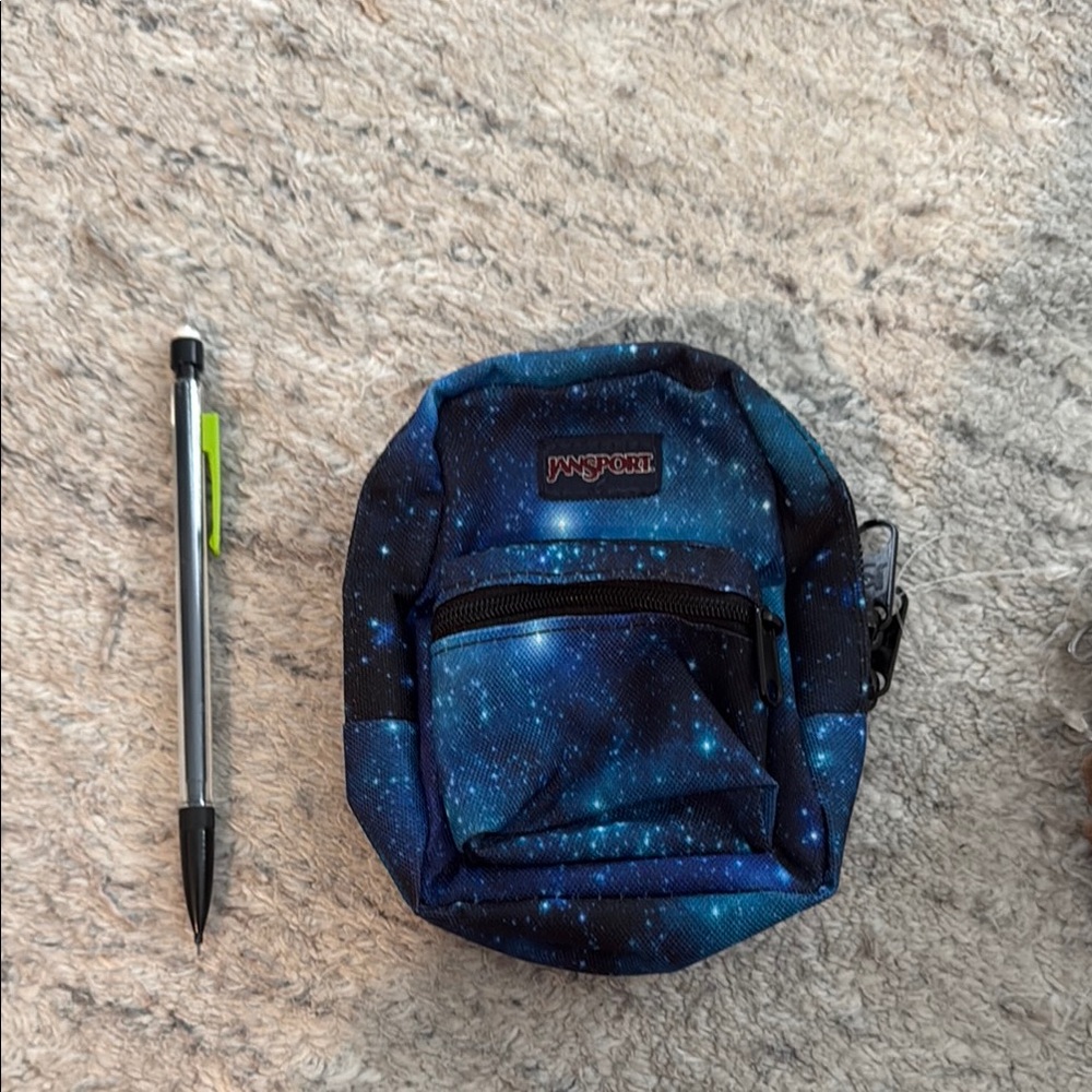 JanSport Blue Mini Bag with Cosmic Design